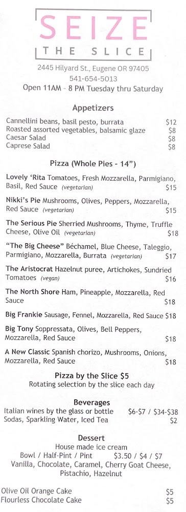 Seize the Slice Menu image 4