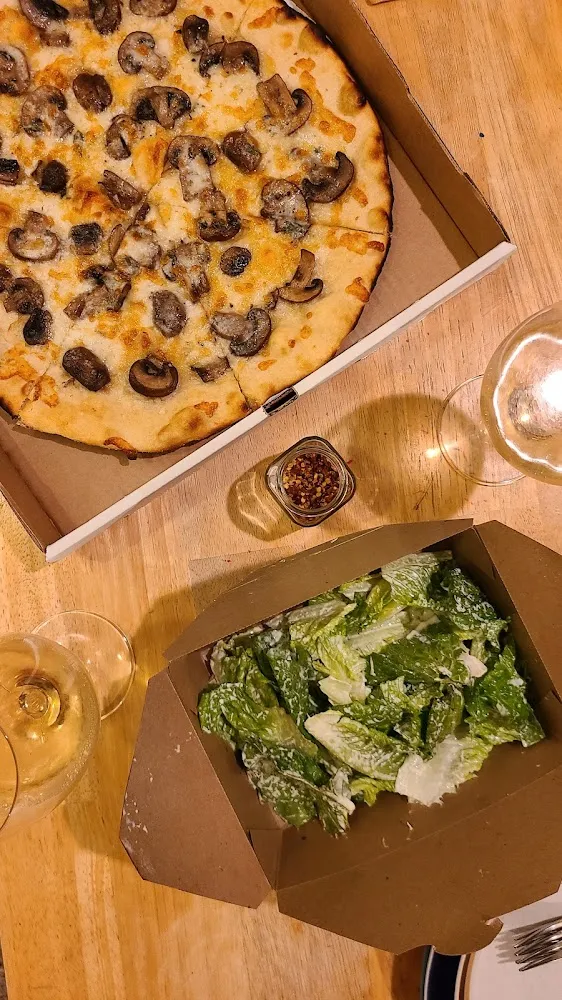 Serious Pizza and Caesar Salad